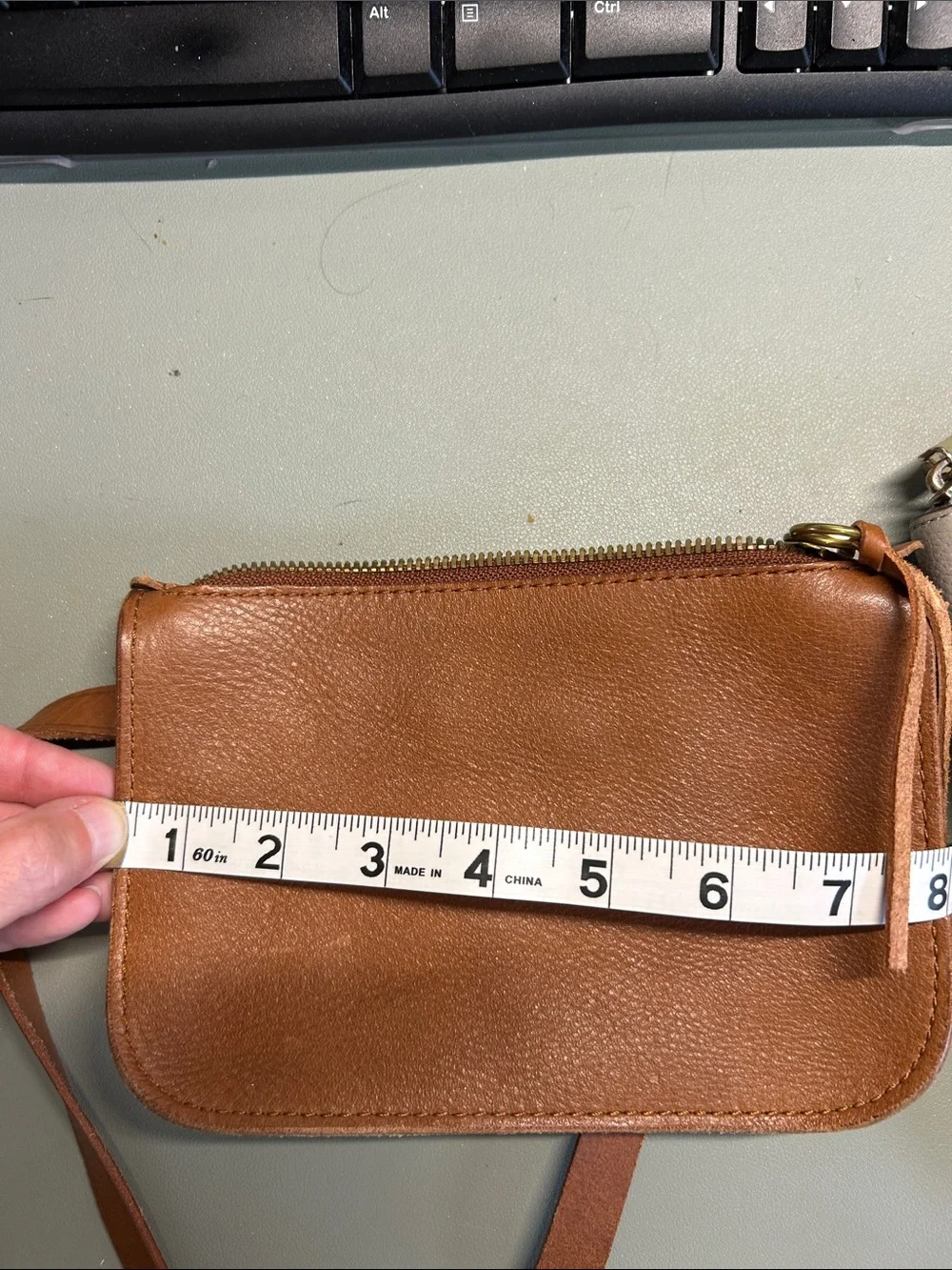 Madewell Women's Leather Belt Bag in Cognac Brown
